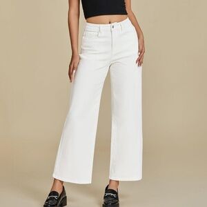 Women's White Wide-Leg Jeans